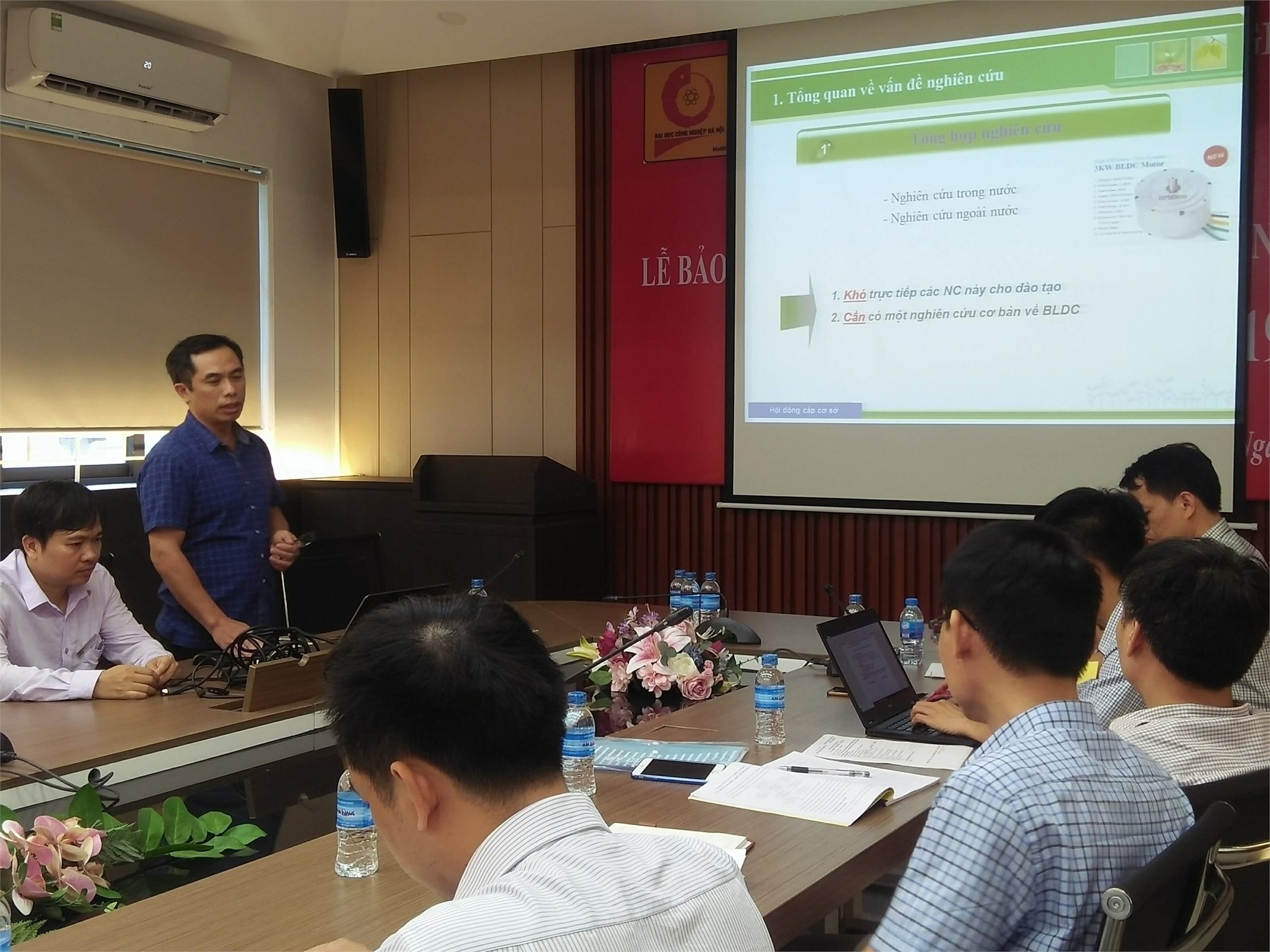 Nghiệm thu đề án NCKH cấp đơn vị: Nghiên cứu xây dựng mô hình thực nghiệm điều khiển động cơ một chiều không chổi than, áp dụng cho các học phần Máy điện, Truyền động điện tại trường Đại học Công nghiệp Hà Nội