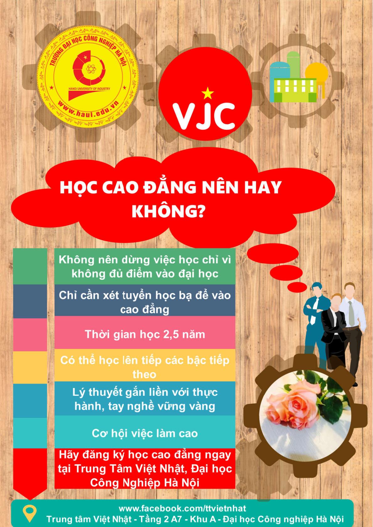 TT Việt Nhật thông báo tuyển sinh hệ cao đẳng năm 2019