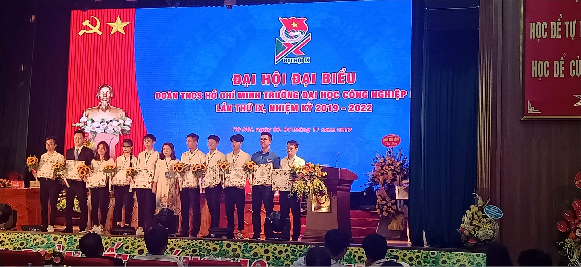 Đoàn đại biểu Liên chi đoàn Trung tâm Việt Nhật dự Đại hội đại biểu Đoàn TNCS Hồ Chí Minh trường Đại học Công nghiệp Hà Nội lần thứ IX, nhiệm kỳ 2019 – 2022