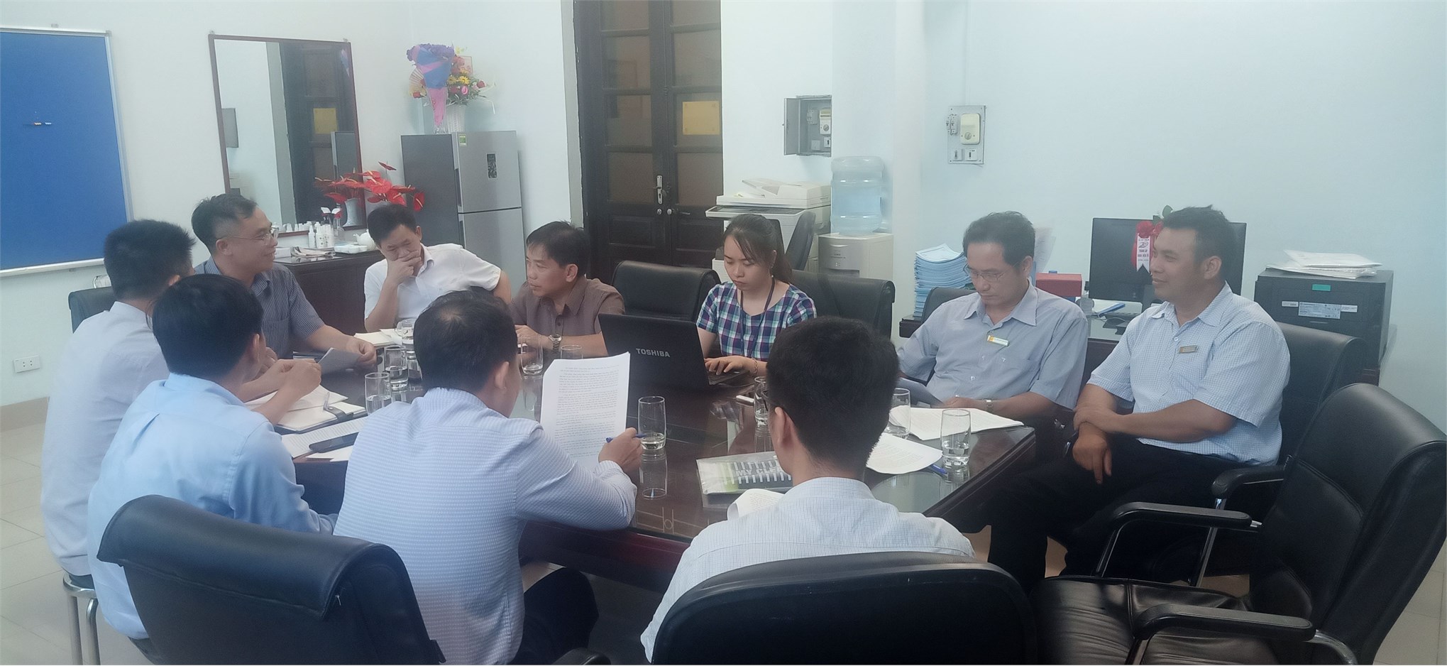 Trung tâm Việt - Nhật tiếp đoàn Thanh tra thường niên của Nhà trường về các mặt hoạt động đào tạo