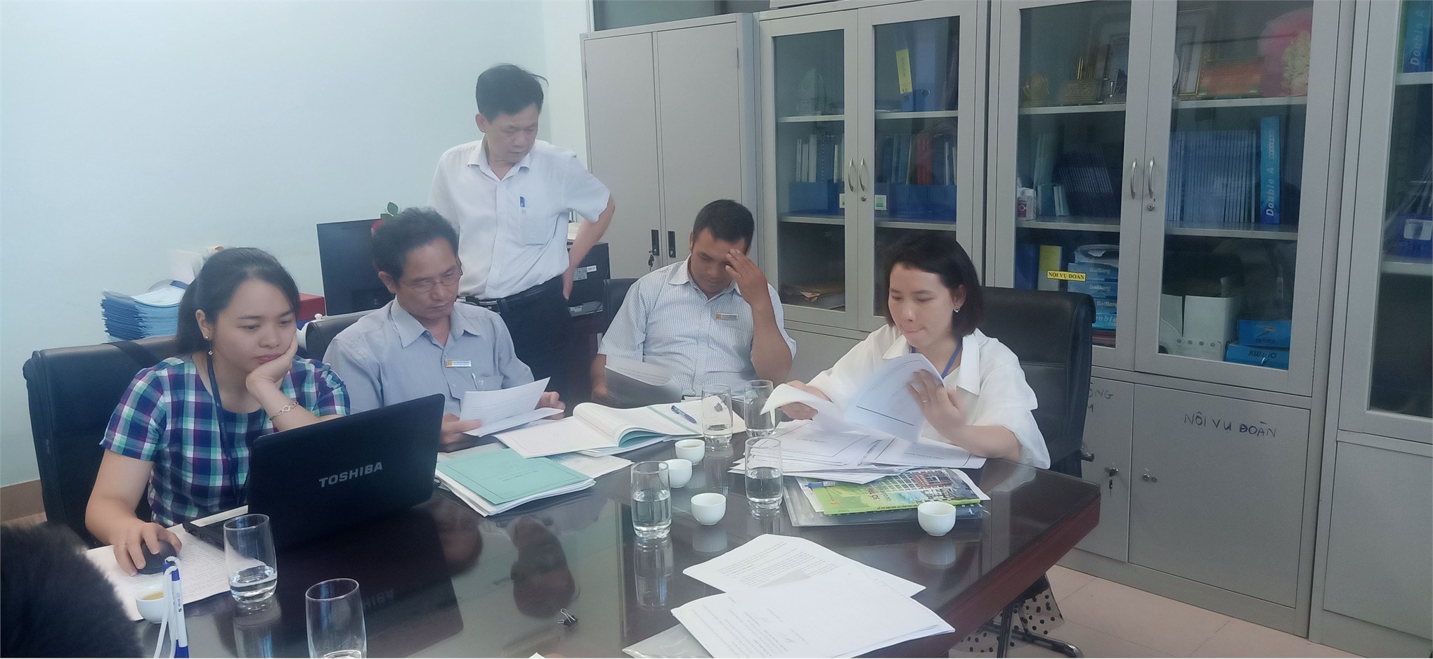Trung tâm Việt - Nhật tiếp đoàn Thanh tra thường niên của Nhà trường về các mặt hoạt động đào tạo