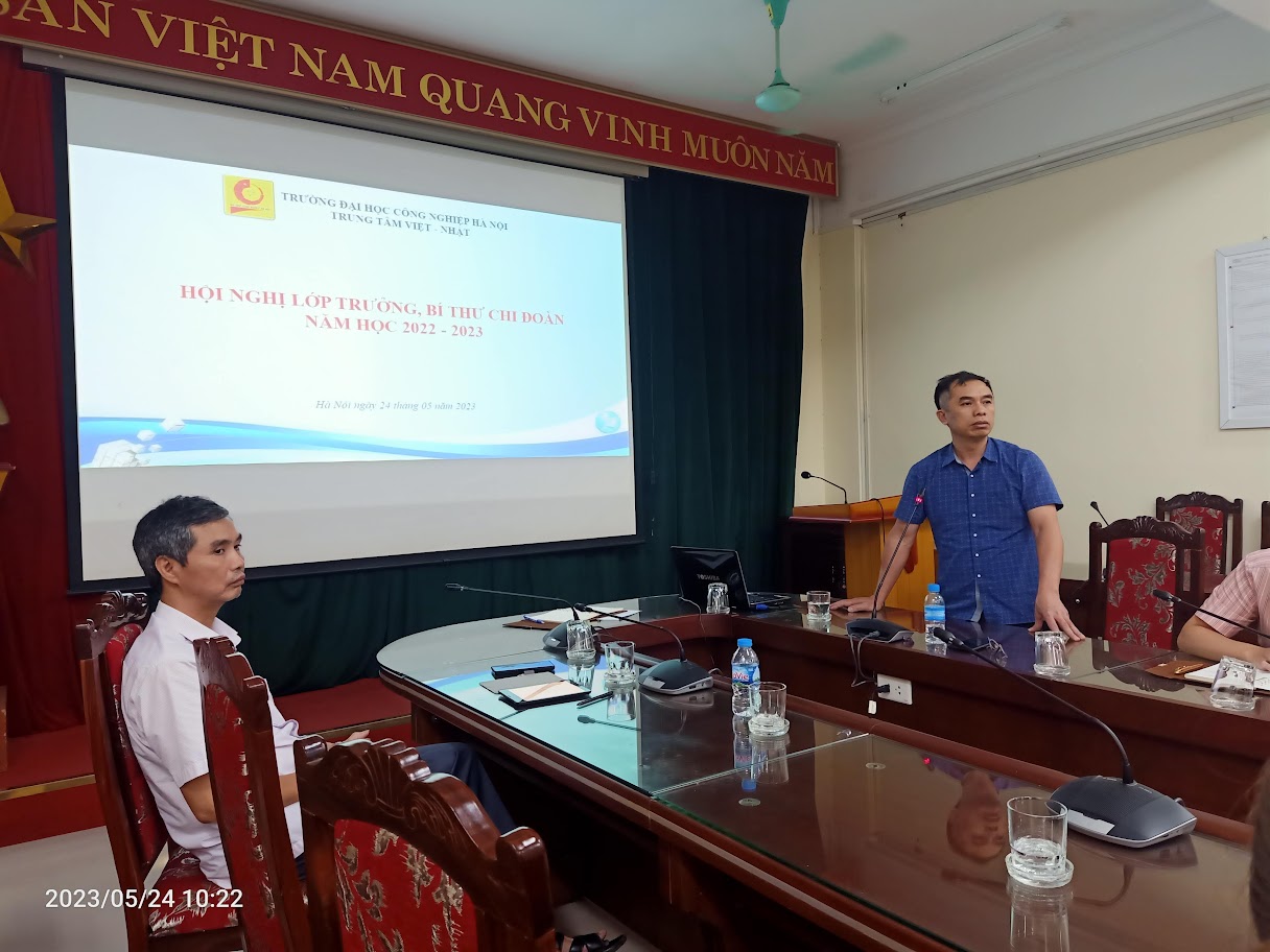 Hội nghị lớp trưởng, bí thư chi đoàn trung tâm Việt Nhật năm học 2022-2023